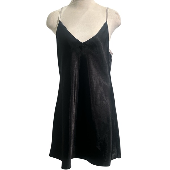 Jones New York Other - Jones New York Vintage Black Satin with White Straps Slip Dress Size Large